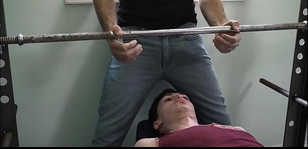  Twink Step Son Fucked On Workout Bench By Step Dad After An Arm Wrestling Bet
